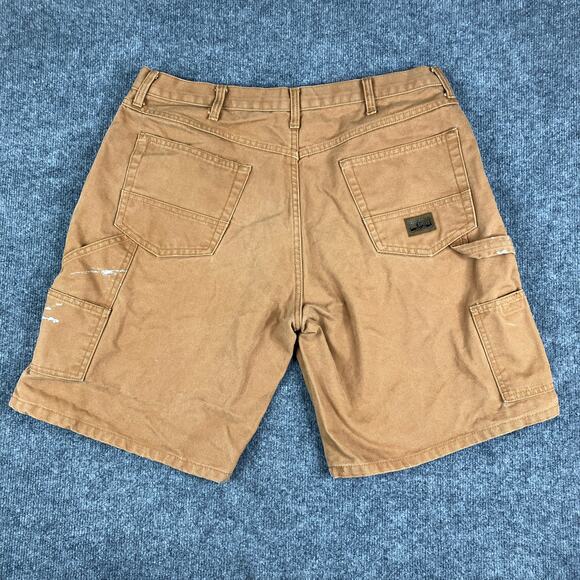 Big Smith Men’s W36 Brown Work Shorts Utility Carpenter Distressed Paint - Picture 9 of 11